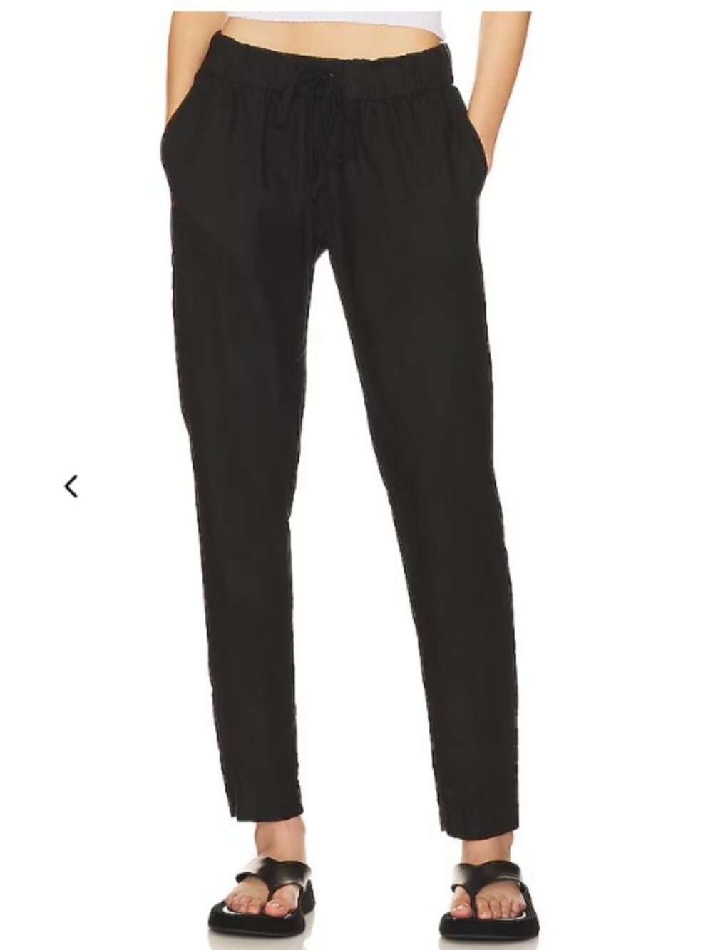 NWT Enza Costa Easy Linen Pant - Black S